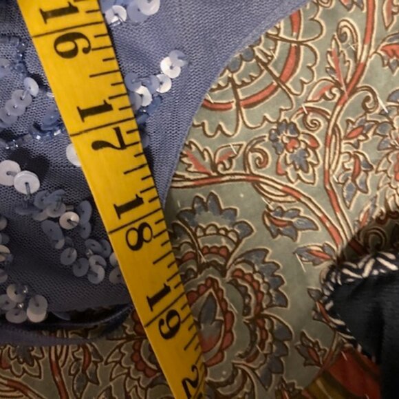 Adrianna Papell Tea Length French Blue dress - Picture 8 of 9